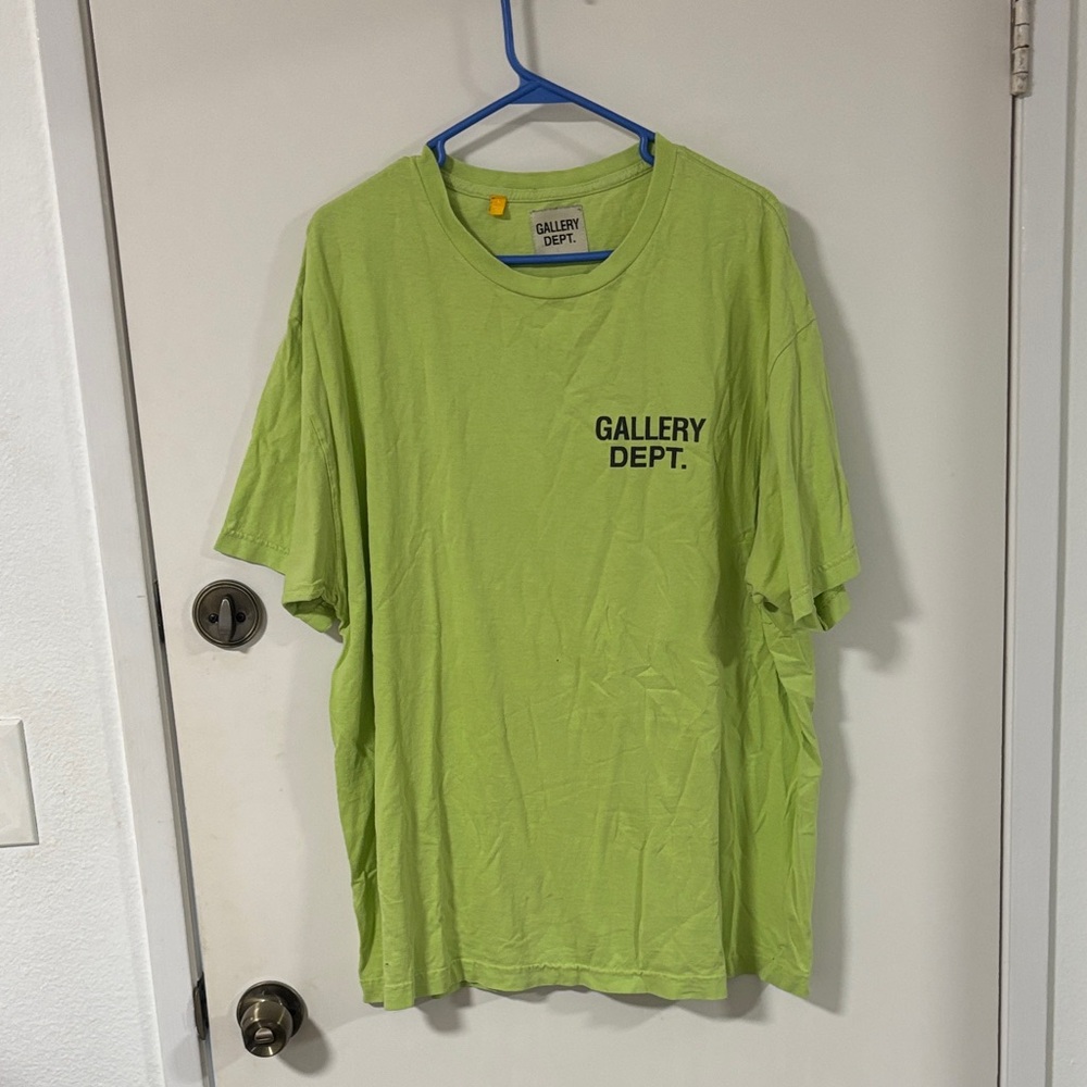 Gallery Dept. Neon Green Chest Logo Tee